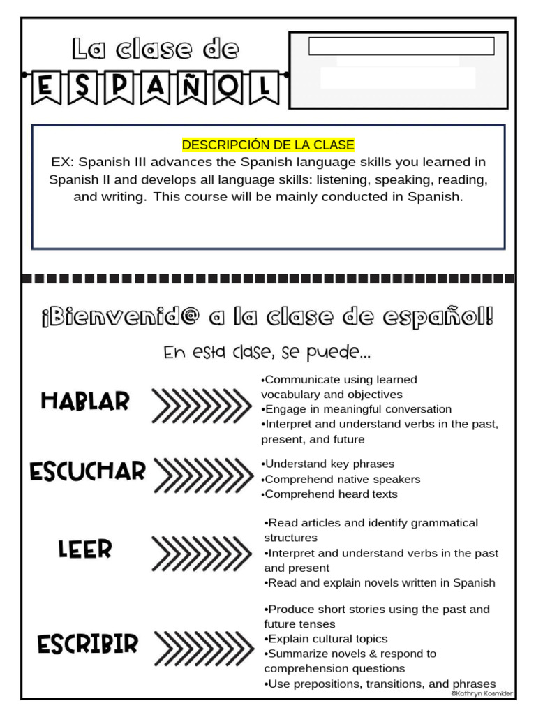 Spanish III Course Overview and Policies | PDF | Reading Comprehension ...