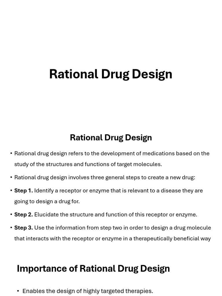 Overview of Rational Drug Design Techniques | PDF | Drug Design ...