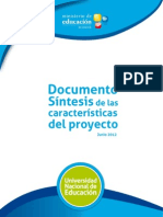 Documento Síntesis de Las Características Del Proyecto UNaE