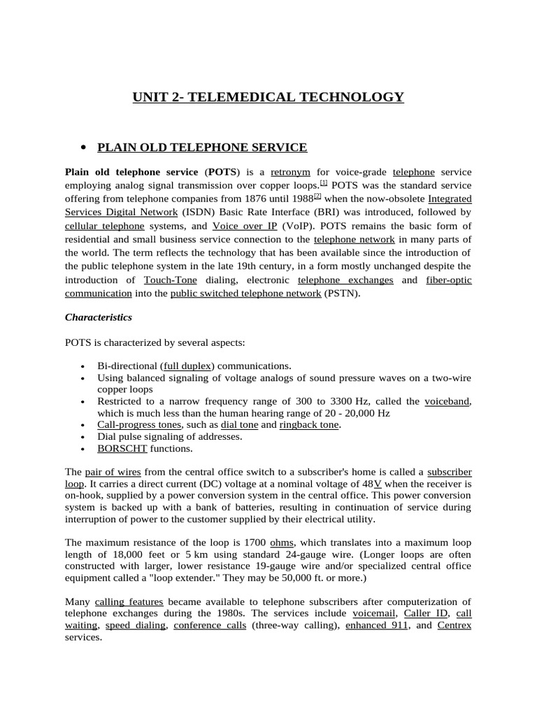 UNIT 2 | PDF | Antenna (Radio) | Public Switched Telephone Network