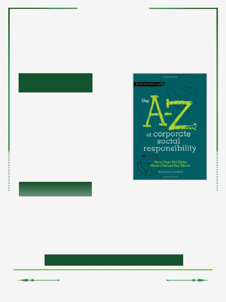 The A to Z of Corporate Social Responsibility 2nd 2nd, Revised and ...