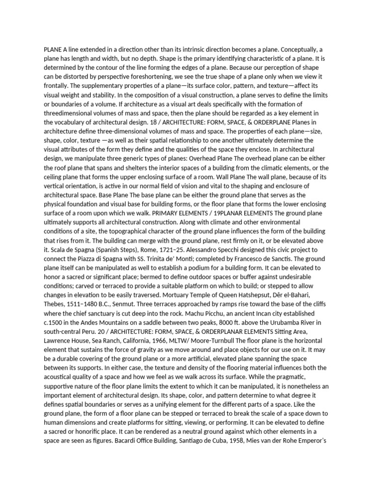 ARCHITECTURE Form, Space, & Order Third Edition Plane | PDF | Space | Wall