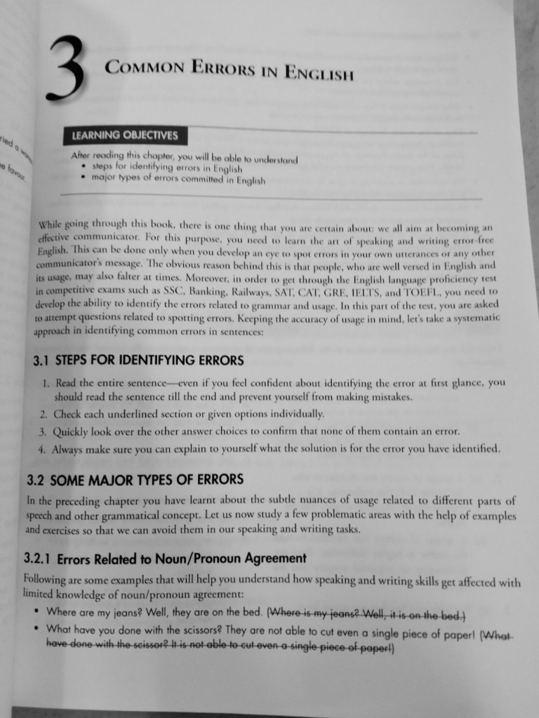 Common Errors in English | PDF