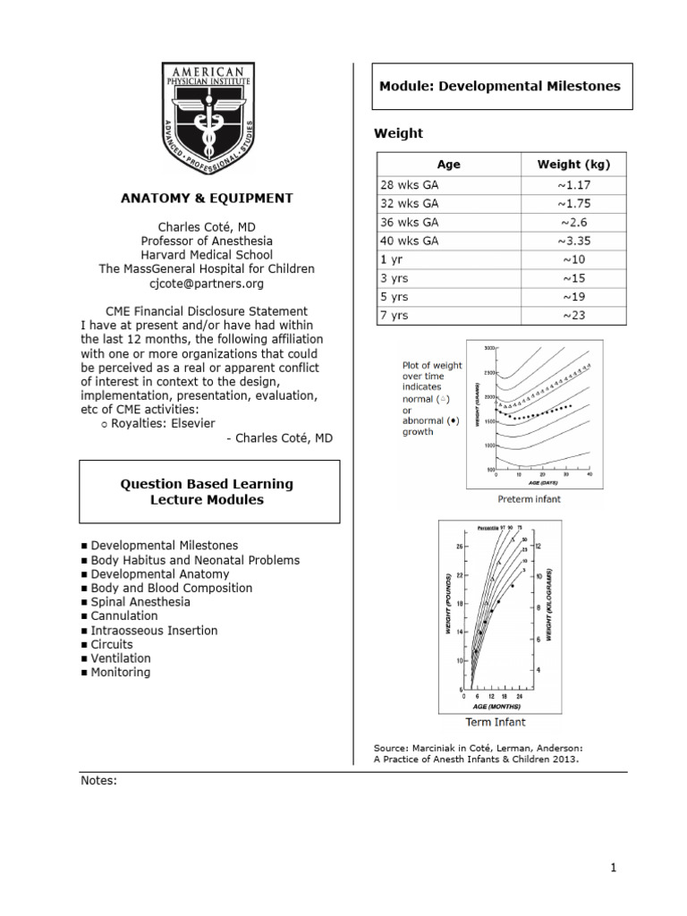 Neonatal Anatomy and Anesthesia Insights | PDF | Drug Metabolism | Vein