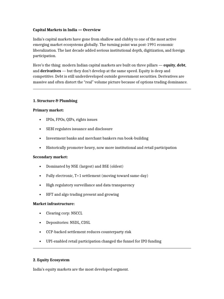 Capital Markets Overview | PDF | Bonds (Finance) | Bond Market