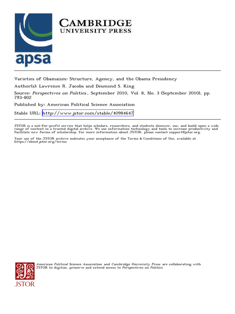 Analyzing Obamaism: Successes and Challenges | PDF