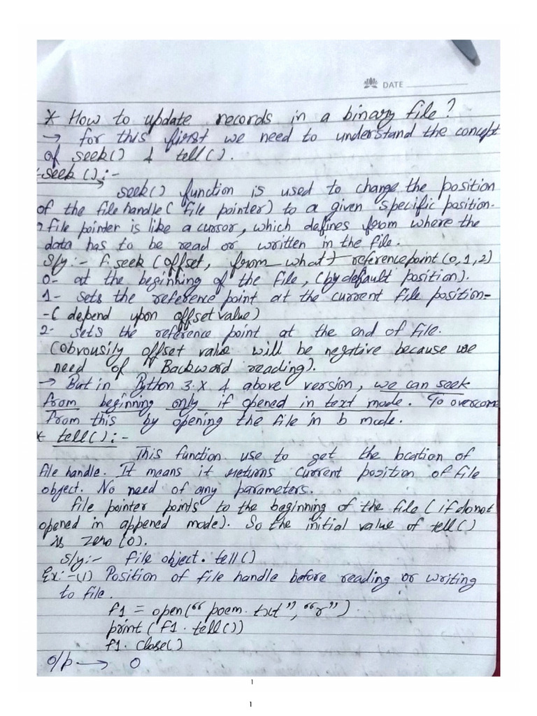 Binary File Notes | PDF