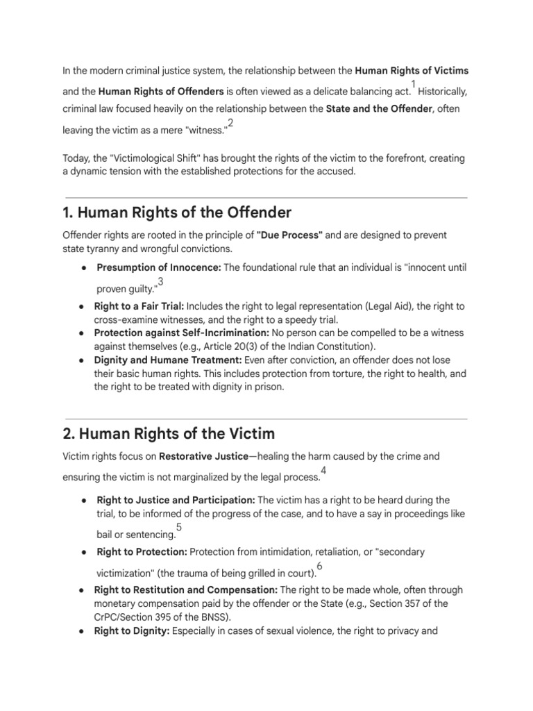 Balancing Victim and Offender Rights | PDF | Crimes | Crime & Violence