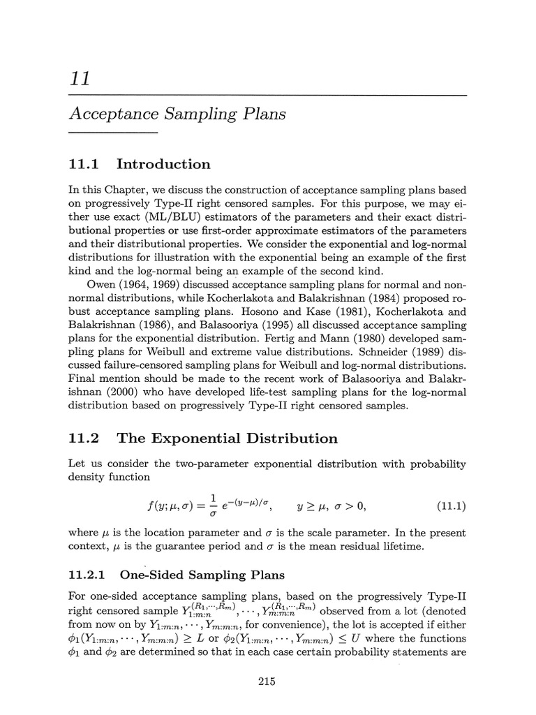 Acceptance Sampling Plans Overview | PDF | Mathematical Analysis ...