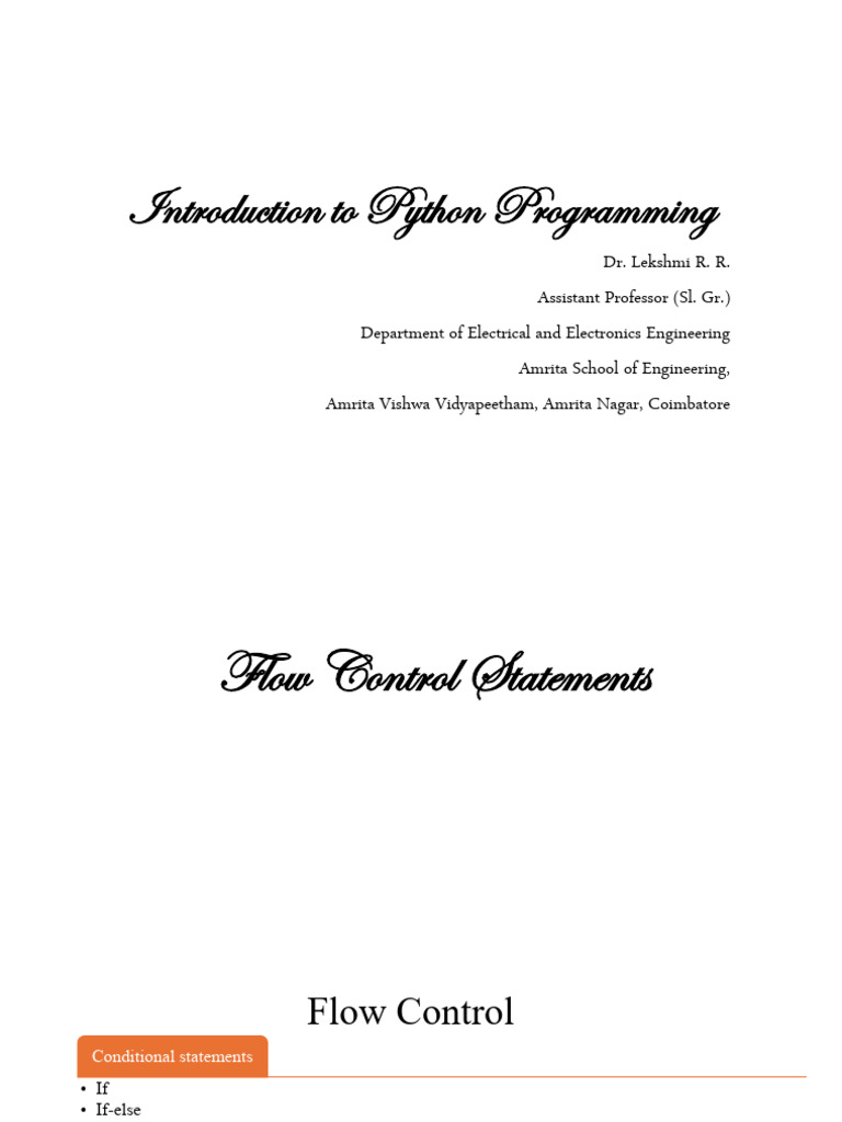 5. a Flow Control Statements Lab_2 | PDF