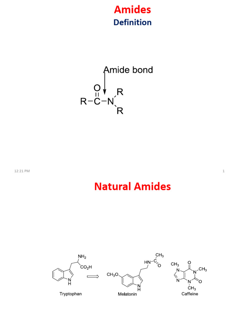 Understanding Amides: Types and Reactions | PDF | Amide | Amine