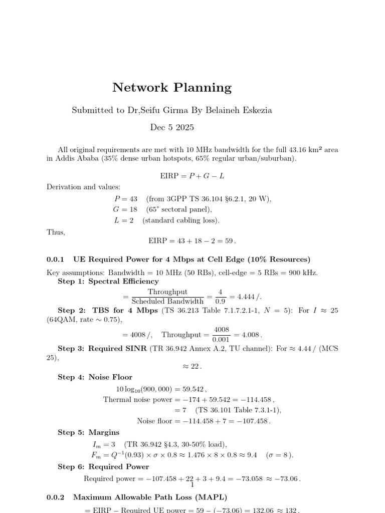 Planning File | PDF | Mimo | Lte (Telecommunication)