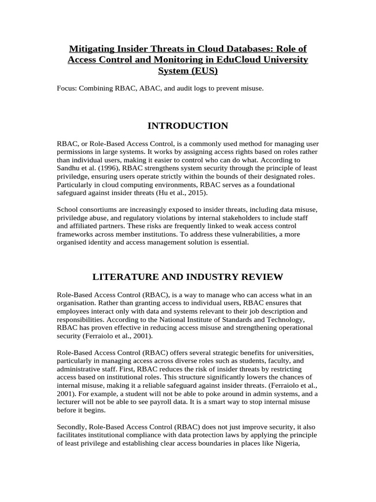 Mitigating Insider Threats | PDF | Computer Security | Security