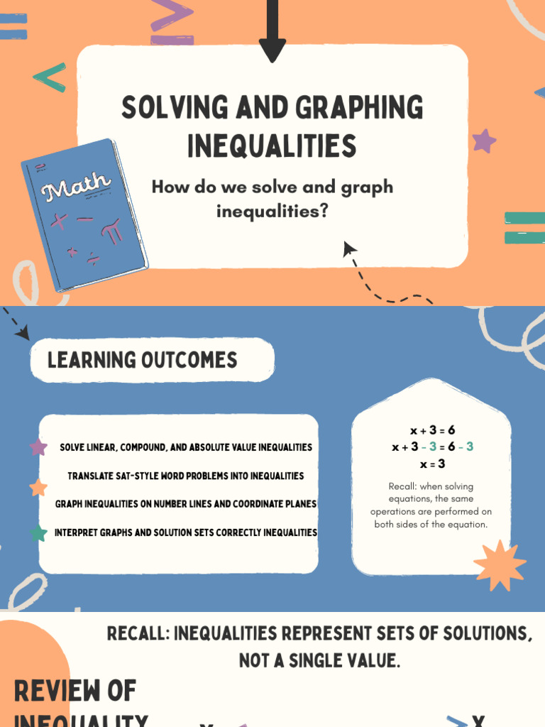 Solving and Graphing Inequalities Guide | PDF | Inequality (Mathematics ...