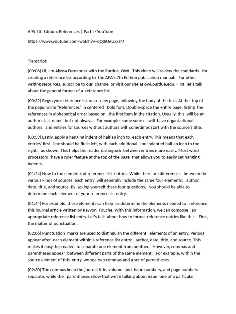 APA 7 Reference List Formatting Guide | PDF | Apa Style | Comma