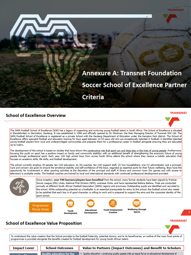 Transnet Foundation Soccer School Criteria | PDF | Vocational Education ...