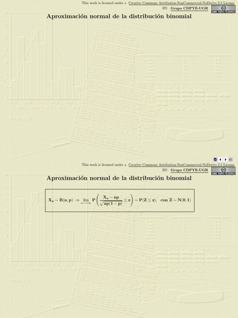 Aproximación Normal de la Binomial | PDF | Matemáticas Aplicadas ...