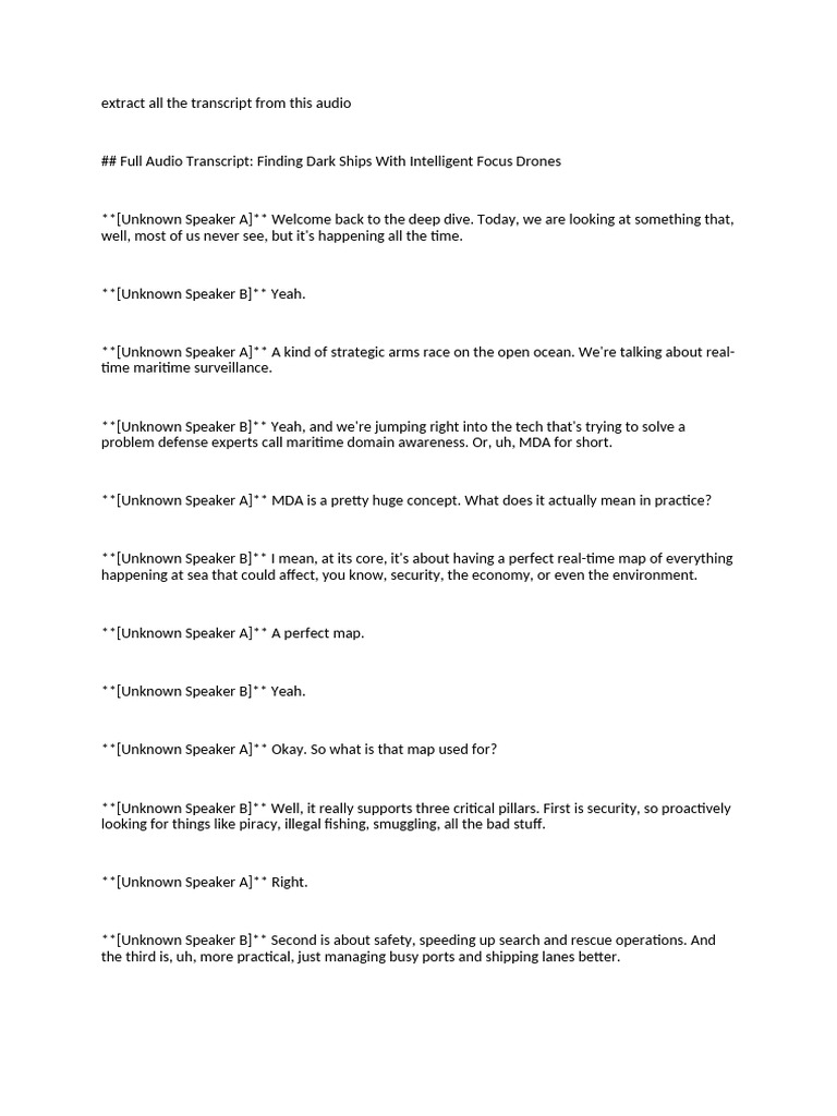 Extract All the Transcript From This Audio | PDF | Unmanned Aerial ...