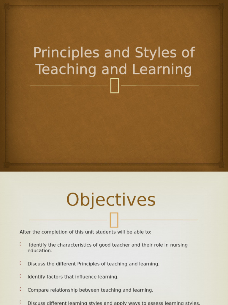 Teaching and Learning Principles Overview | PDF | Learning | Learning ...