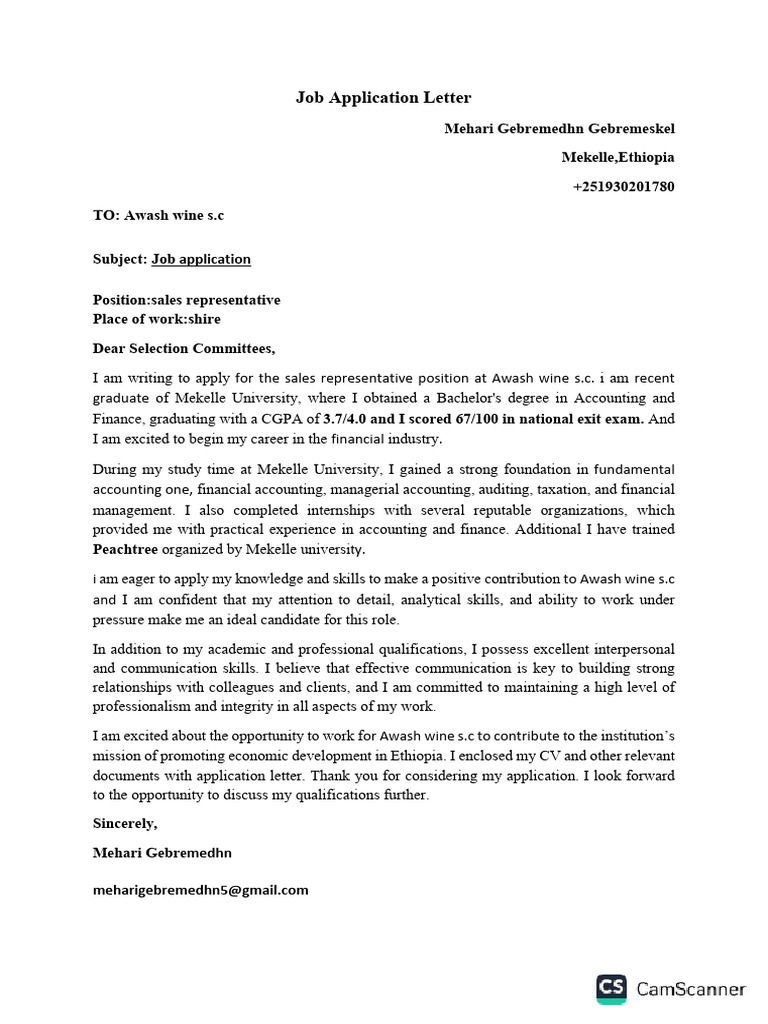 CV and Application Letter | PDF