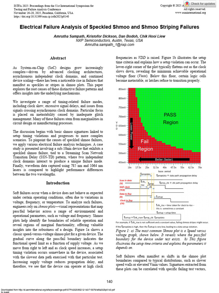 Analyzing Speckled Shmoo Failures | PDF | Electronic Engineering ...