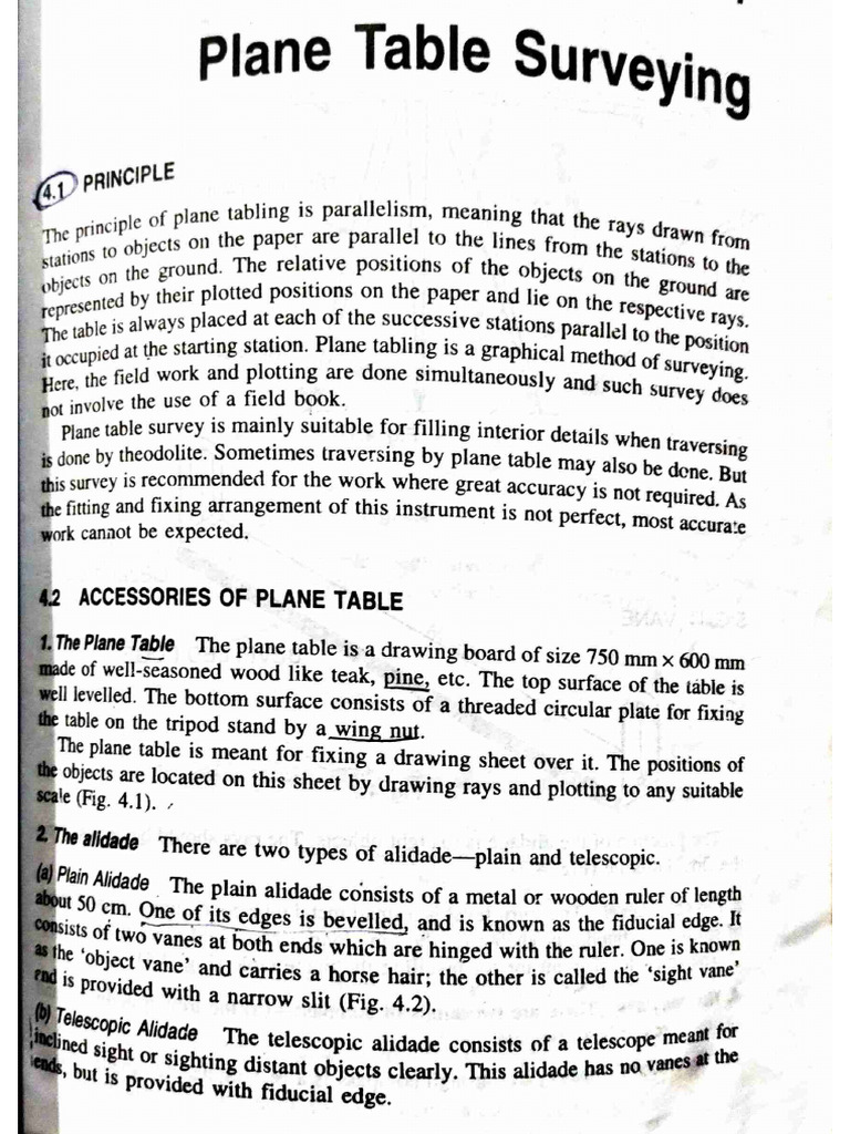 Plane Table Surveying | PDF