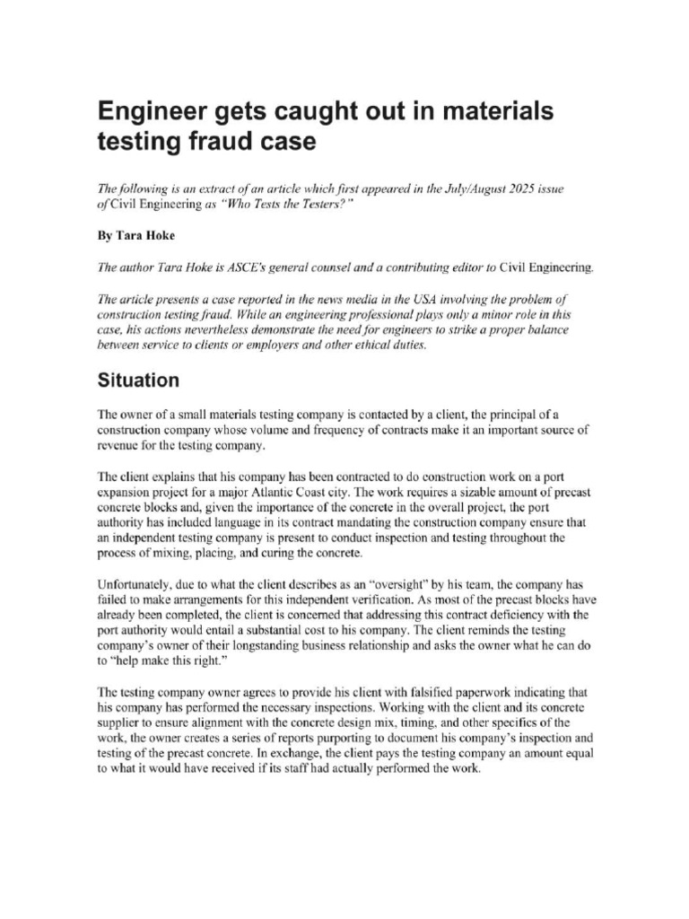 Engineer Gets Caught Out in Materials Testing Fraud Case - Engineering ...