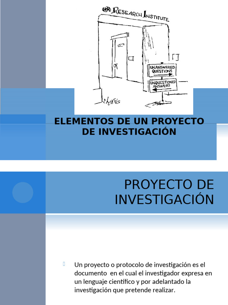 Elementos Clave de un Proyecto de Investigación | PDF | Hipótesis | Science