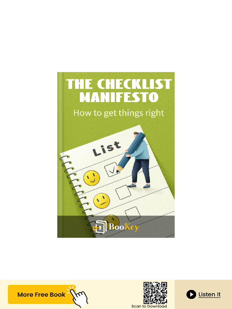 The Checklist Manifesto Summary Guide | PDF | Intensive Care Unit ...