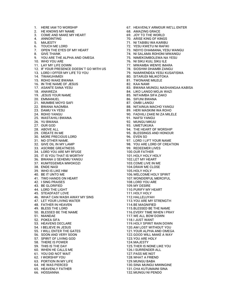 Worship Songs and Lyrics Collection | PDF | Glory (Religion) | God The ...
