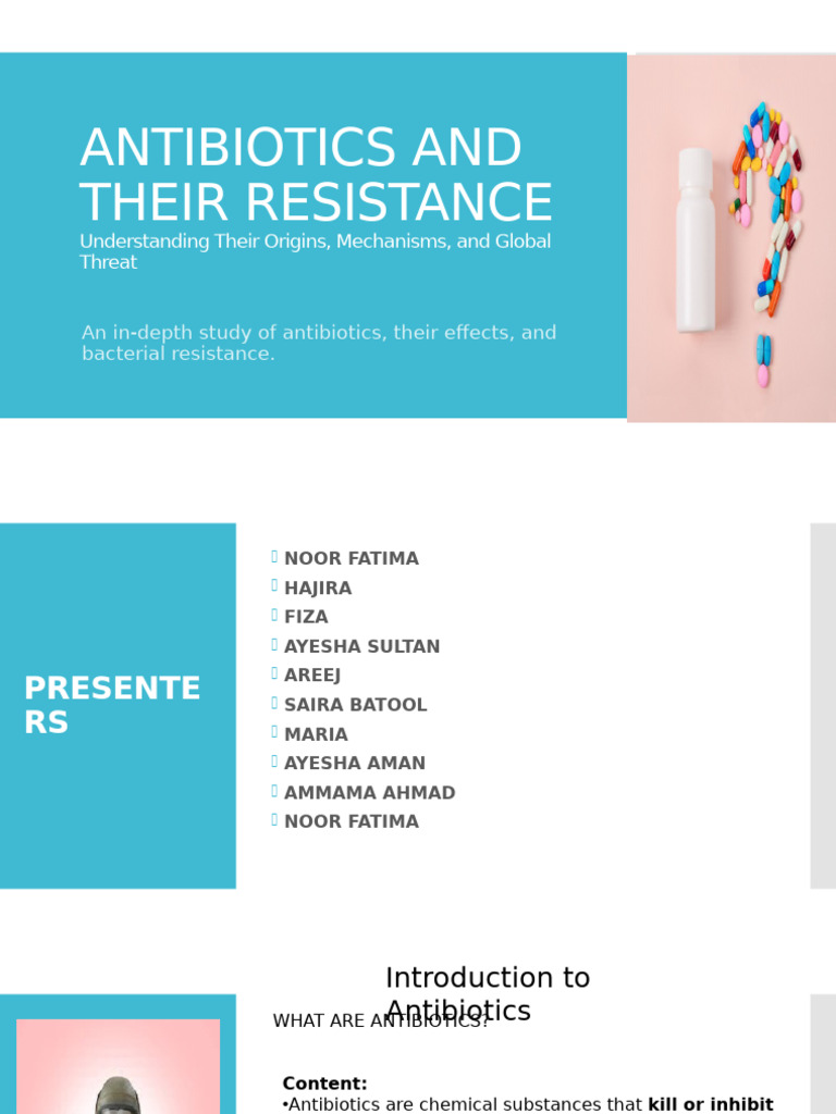 Antibiotics: Mechanisms & Resistance Explained | PDF | Antimicrobial ...