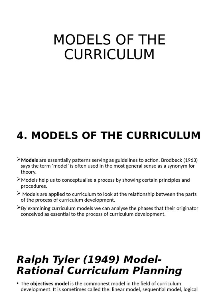 Curriculum Development Models Explained | PDF | Curriculum | Learning