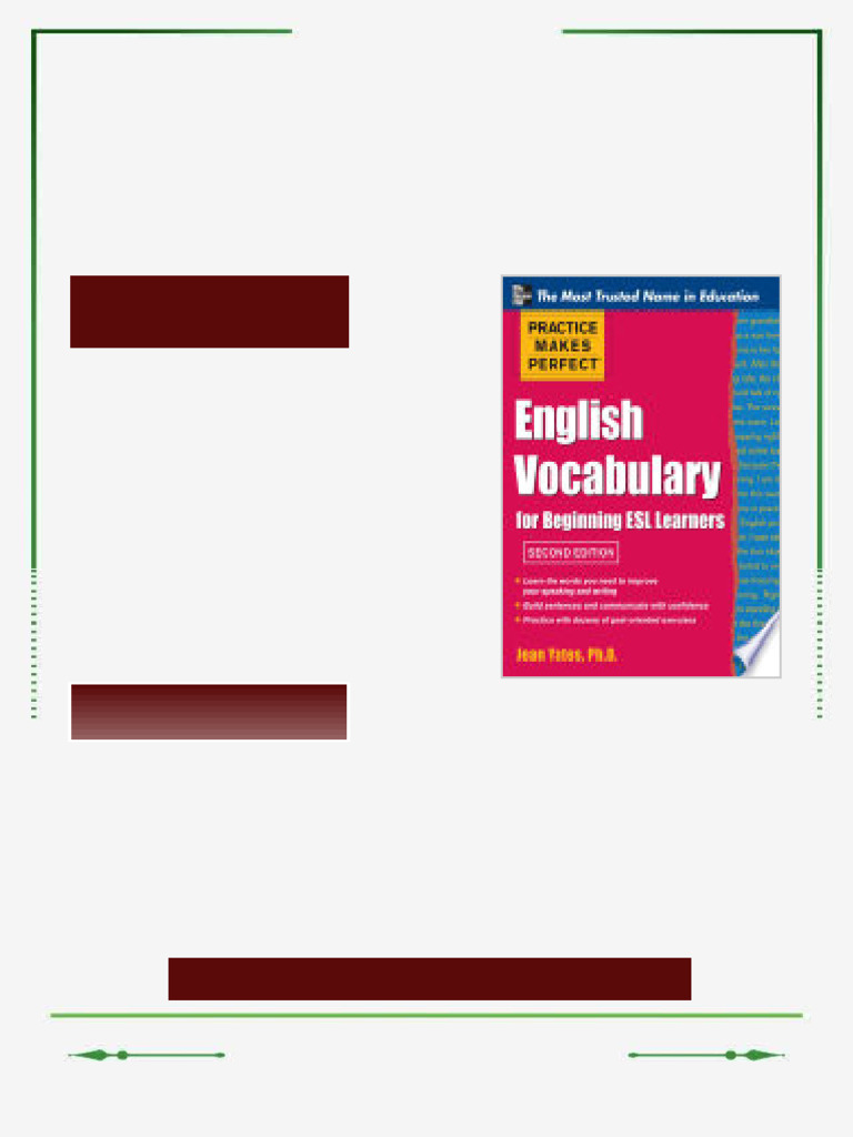 Practice Makes Perfect English Vocabulary for Beginning ESL Learners ...
