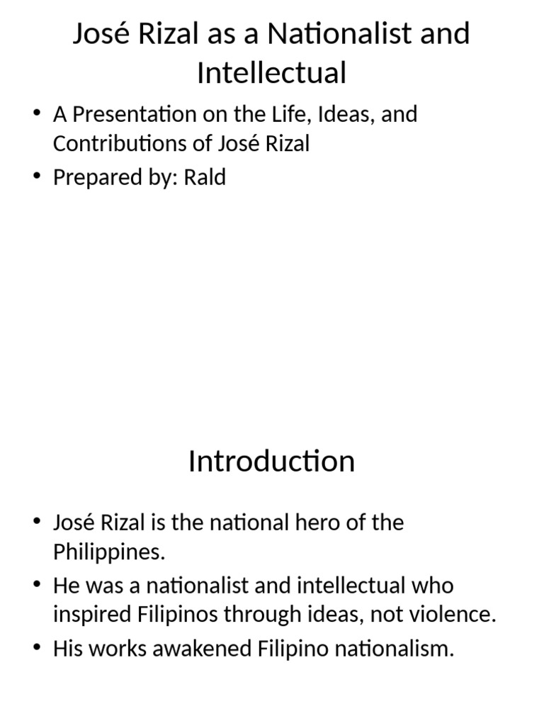 José Rizal: Intellectual Nationalism in the Philippines | PDF