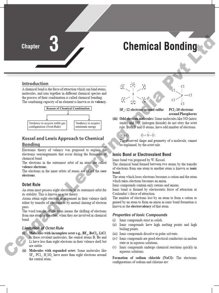 Understanding Chemical Bonding Concepts | PDF | Molecular Orbital ...
