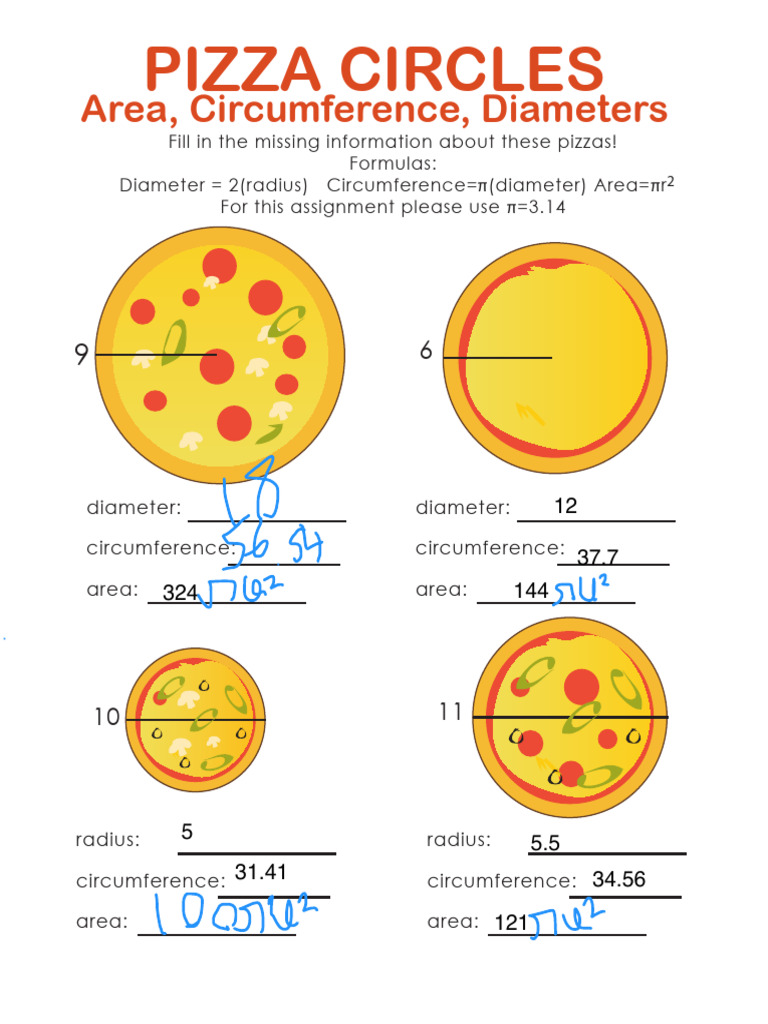Pizza Geometry Worksheets for Kids | PDF