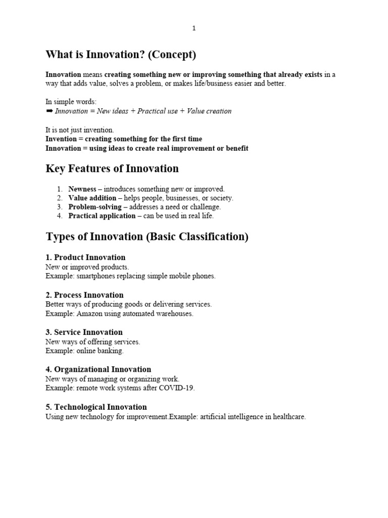 Understanding Innovation and Its Importance | PDF | Entrepreneurship ...