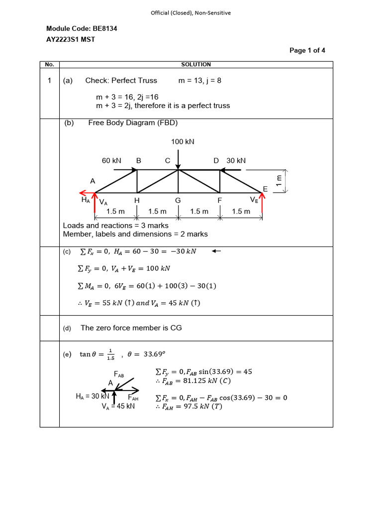 AY2223S1 - MST Solution | PDF | Mechanics | Physics