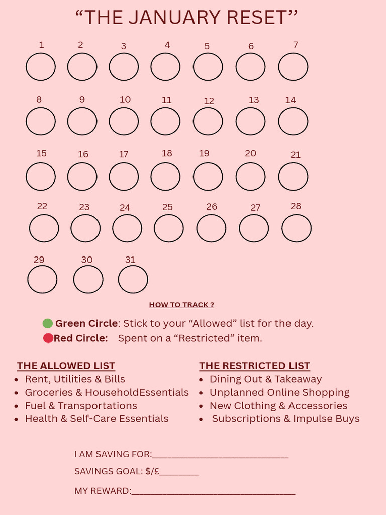 January Budget Tracking Guide | PDF