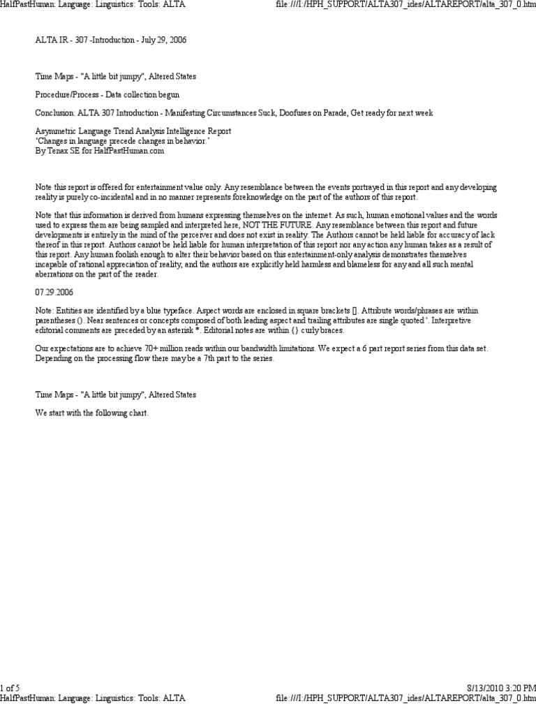 High, Clif - ALTA Report Vol. 12 - 0 - Introduction (2012.07.29) (Eng) (PDF)  (307ZERO) | PDF | Affect (Psychology) | Linguistics