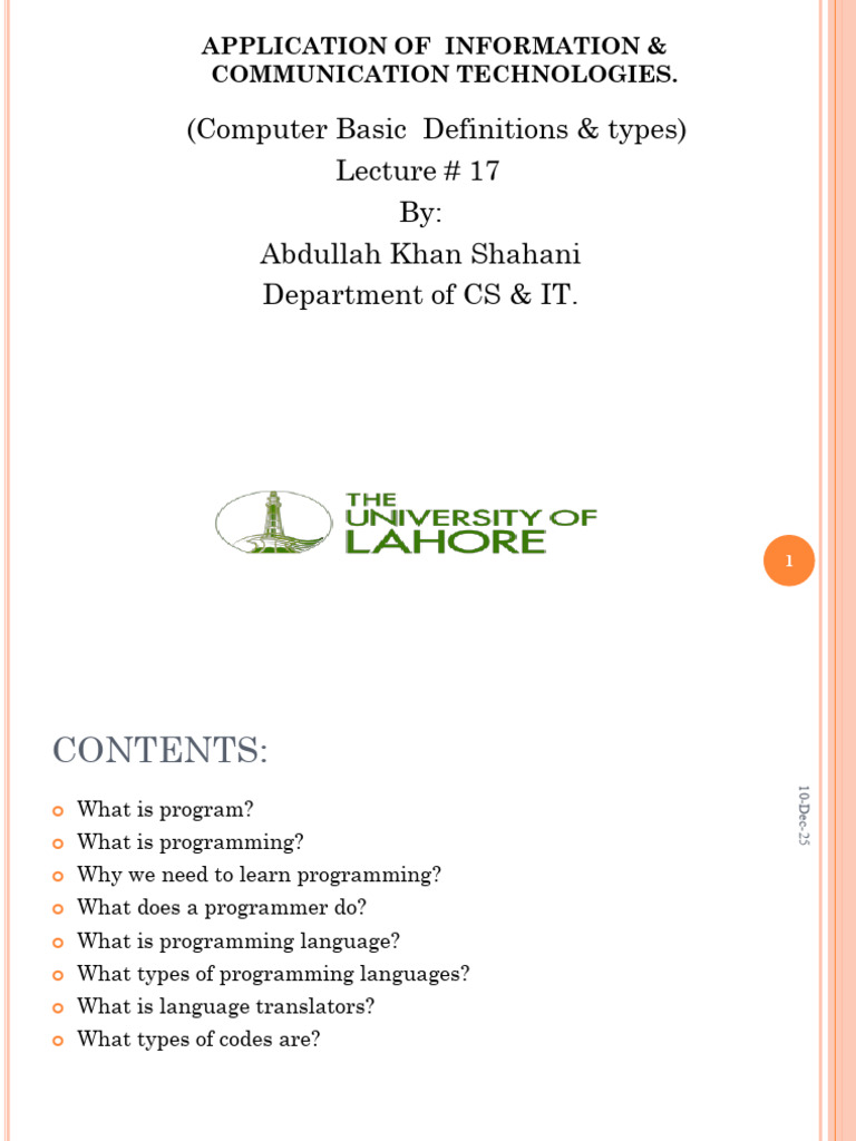 Introduction to Programming Concepts | PDF | Programming Language ...