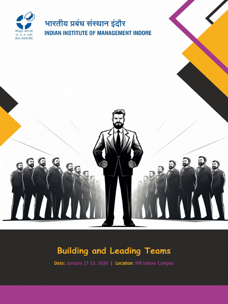Building and Leading Teams - Indore Campus January 21-23, 2026 | PDF