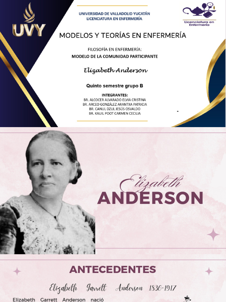 Elizabeth Anderson: Pionera en Enfermería Comunitaria | PDF ...