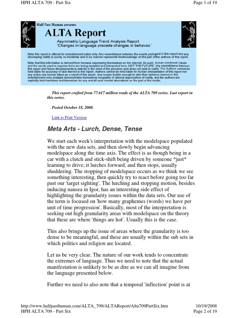 High, Clif - ALTA Report Vol. 24 - 6 - Part Six (2008.10.18) (Eng) (PDF)  (ALTA709PARTSIX) | PDF | Religion And Belief