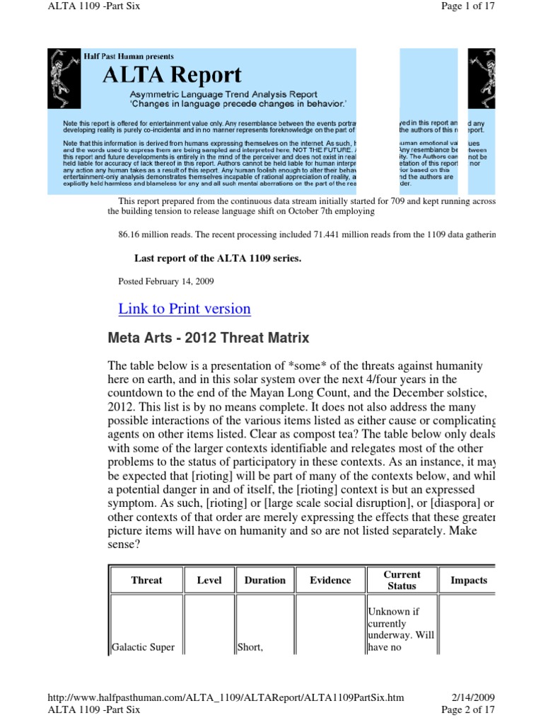High, Clif - ALTA Report Vol. 26 - 6 - Part Six (2009.02.14) (Eng) (PDF)  (ALTA1109PDF PARTSIX) | PDF | Solar System | Sun