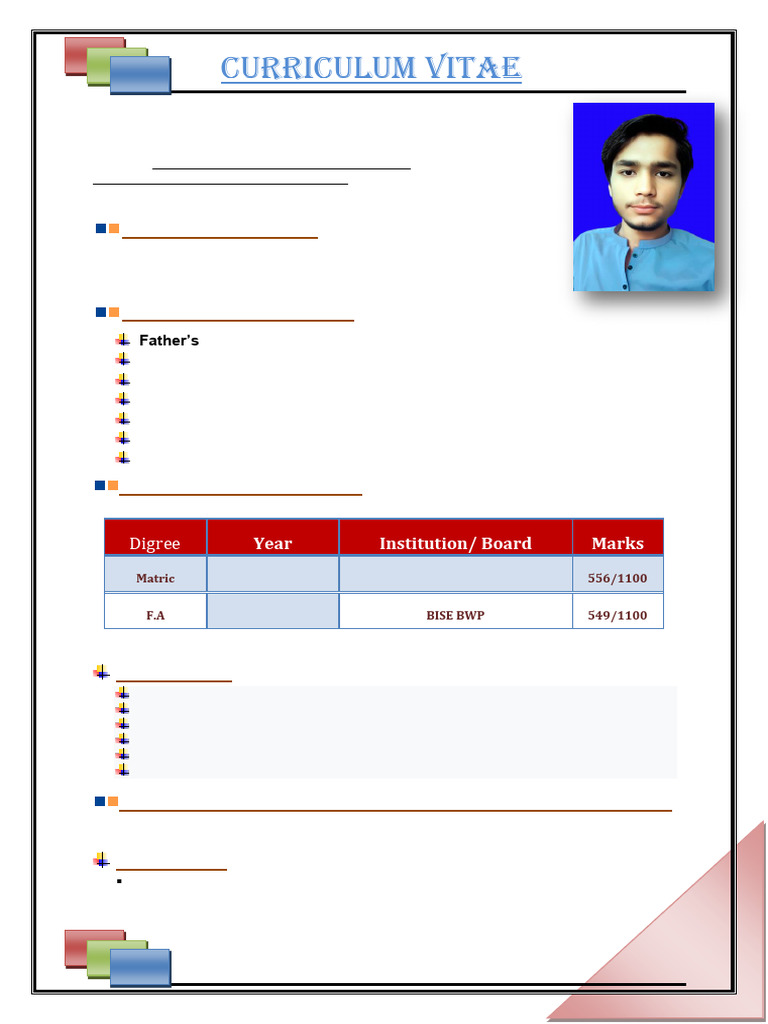 Imran Rafiq's Professional CV | PDF
