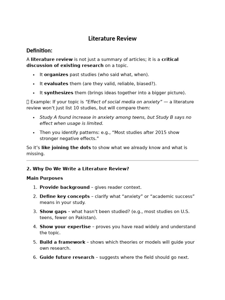 Essential Guide to Writing Literature Reviews | PDF | Cognition ...
