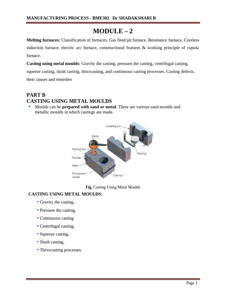 Overview of Metal Casting Processes | PDF | Mechanical Engineering | Metals