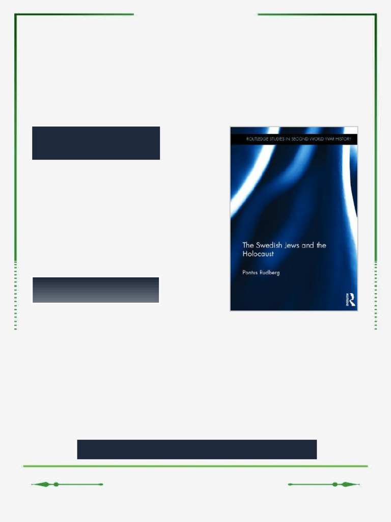 The Swedish Jews and the Holocaust Pontus Rudberg ebook pdf available ...
