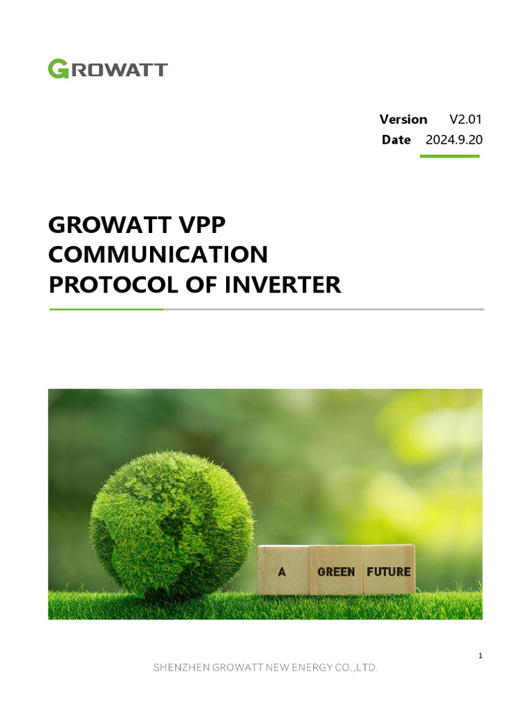 Growatt VPP Inverter Protocol Guide | PDF | Power Inverter | Electrical ...